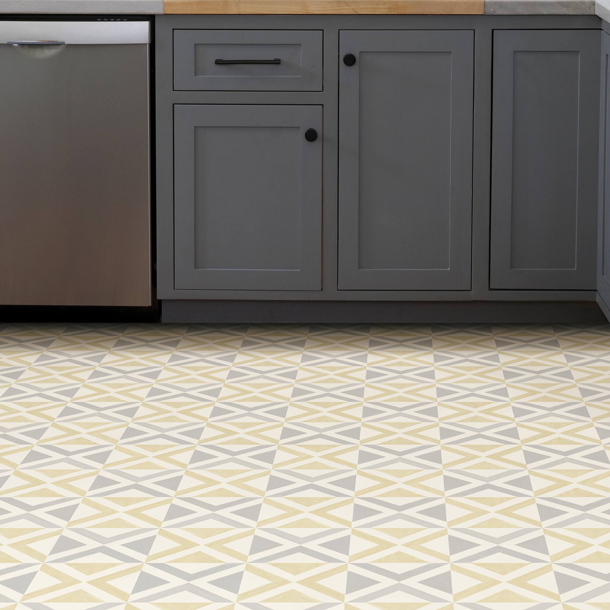 FloorPops Isosceles Peel & Stick Floor Tiles